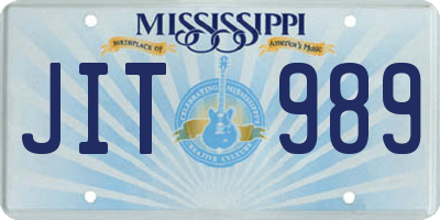 MS license plate JIT989