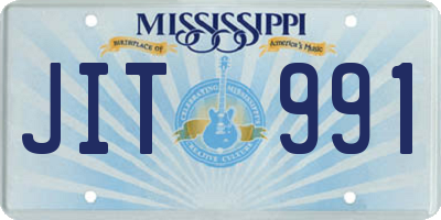 MS license plate JIT991