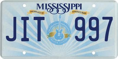 MS license plate JIT997