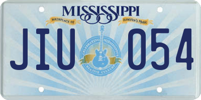 MS license plate JIU054