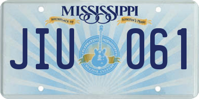MS license plate JIU061