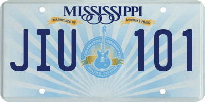 MS license plate JIU101