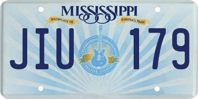 MS license plate JIU179