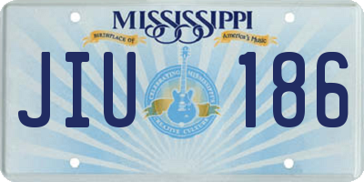 MS license plate JIU186