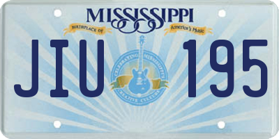 MS license plate JIU195