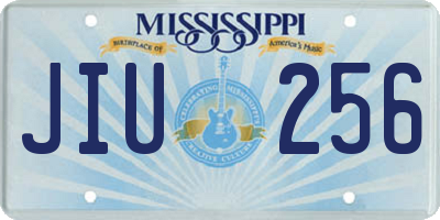 MS license plate JIU256
