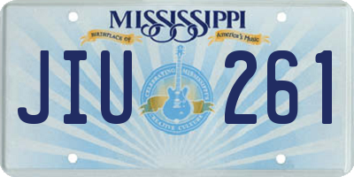 MS license plate JIU261