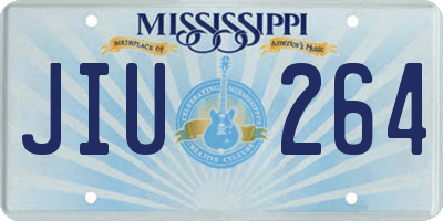 MS license plate JIU264