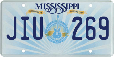 MS license plate JIU269