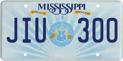 MS license plate JIU300