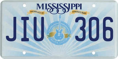 MS license plate JIU306