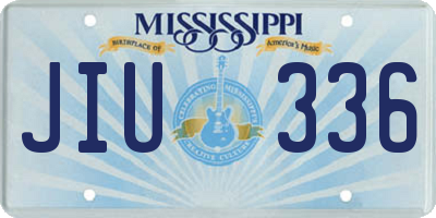 MS license plate JIU336