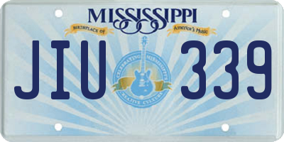 MS license plate JIU339