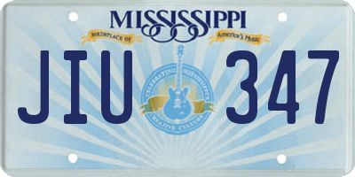 MS license plate JIU347