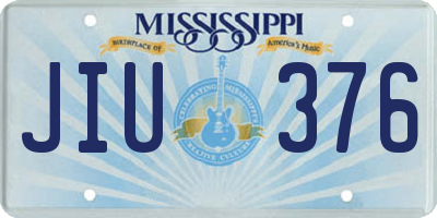 MS license plate JIU376