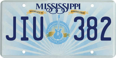MS license plate JIU382