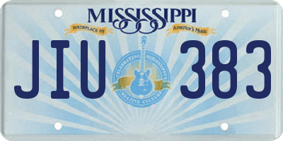 MS license plate JIU383