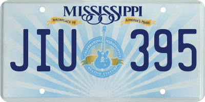 MS license plate JIU395