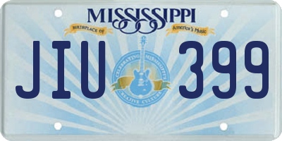 MS license plate JIU399