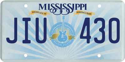 MS license plate JIU430