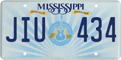 MS license plate JIU434