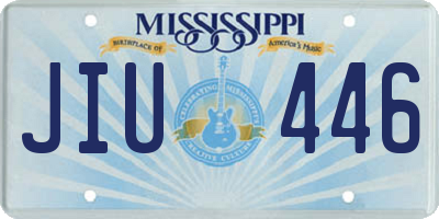 MS license plate JIU446