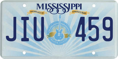 MS license plate JIU459