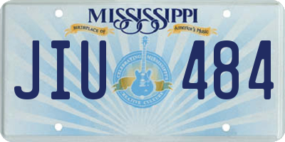 MS license plate JIU484