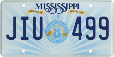 MS license plate JIU499