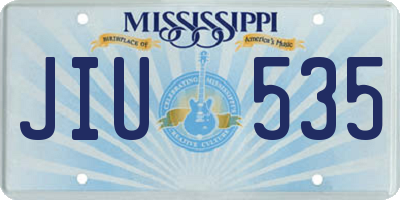 MS license plate JIU535