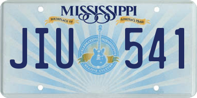 MS license plate JIU541