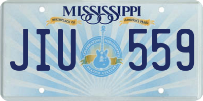 MS license plate JIU559