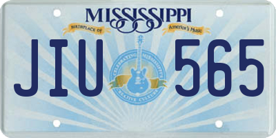 MS license plate JIU565