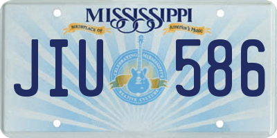 MS license plate JIU586