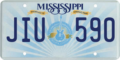 MS license plate JIU590