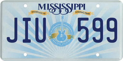 MS license plate JIU599