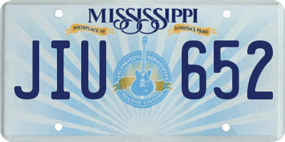 MS license plate JIU652