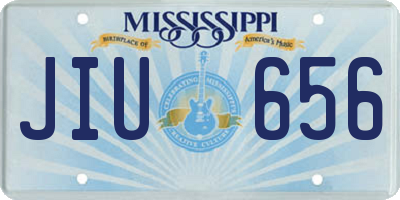 MS license plate JIU656