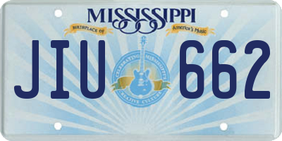 MS license plate JIU662