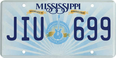 MS license plate JIU699