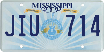 MS license plate JIU714