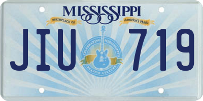 MS license plate JIU719