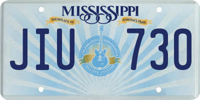 MS license plate JIU730
