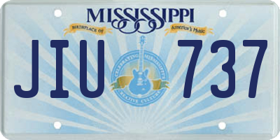 MS license plate JIU737