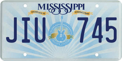 MS license plate JIU745