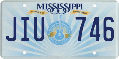 MS license plate JIU746