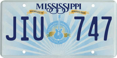 MS license plate JIU747