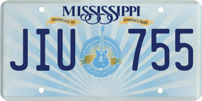 MS license plate JIU755