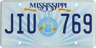 MS license plate JIU769
