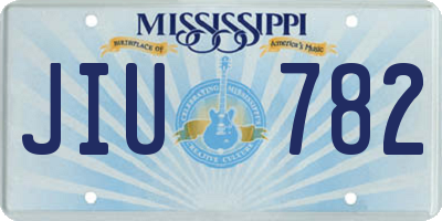 MS license plate JIU782